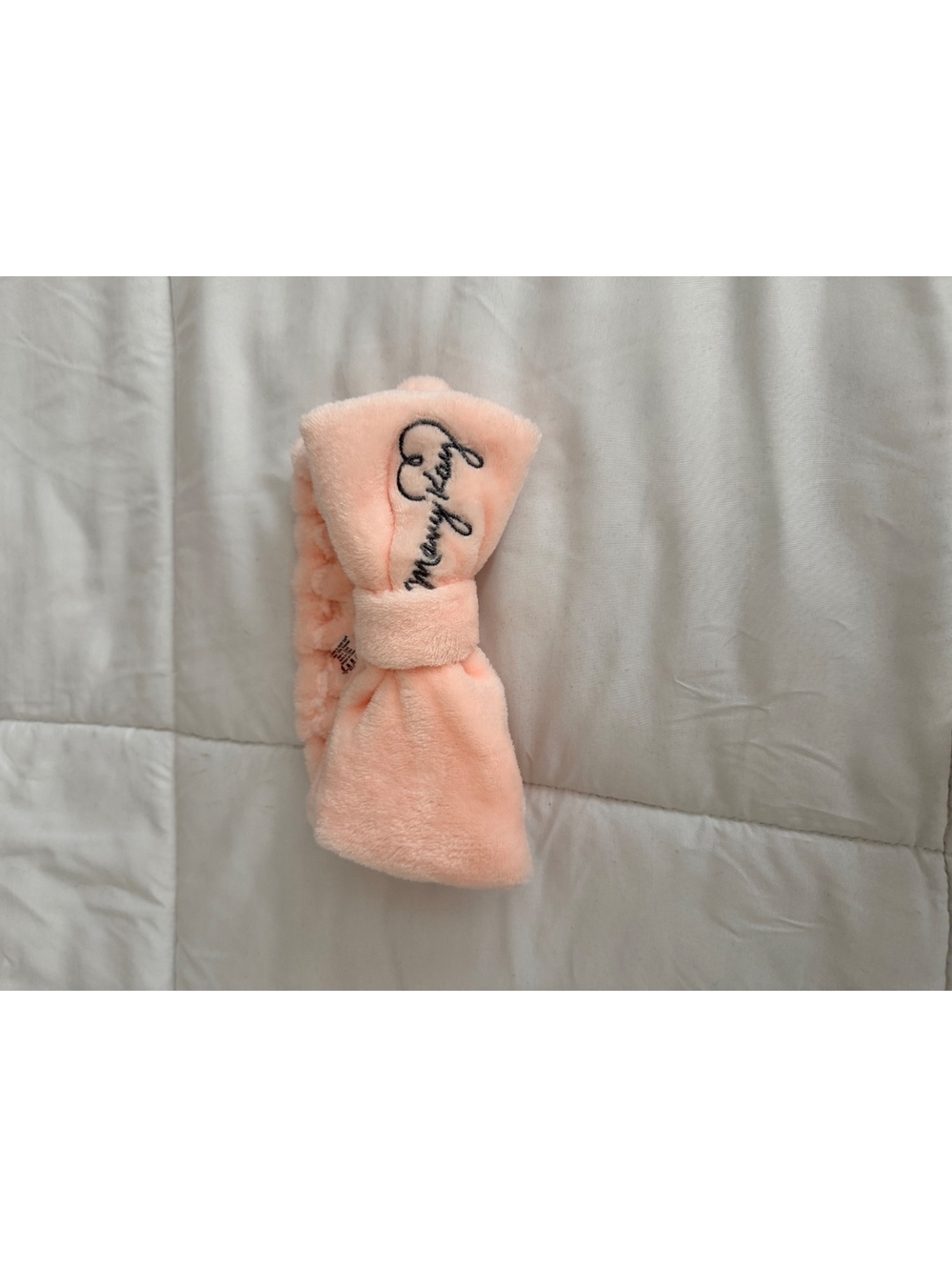 Mary Kay Soft Plush Pink Headband with Bow